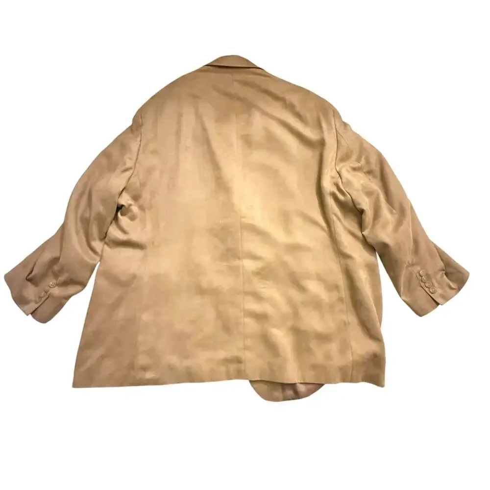 Lauren Ralph Lauren Tan Suede-Look Sport Coat Blazer 54R
